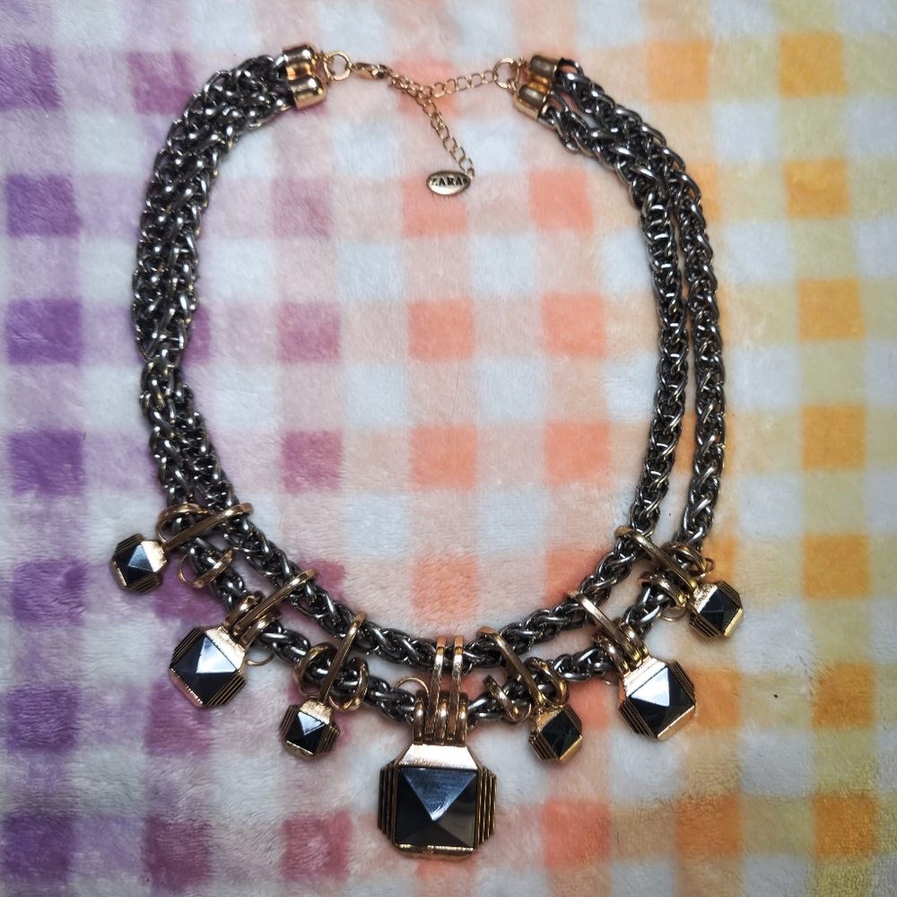 Elegant Gold and Silver Necklace